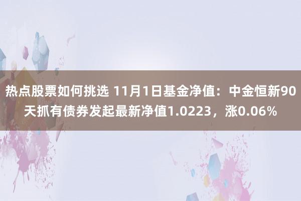 热点股票如何挑选 11月1日基金净值：中金恒新90天抓有债券发起最新净值1.0223，涨0.06%