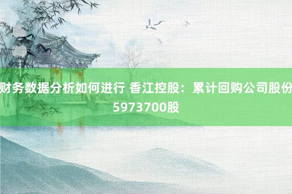 财务数据分析如何进行 香江控股：累计回购公司股份5973700股