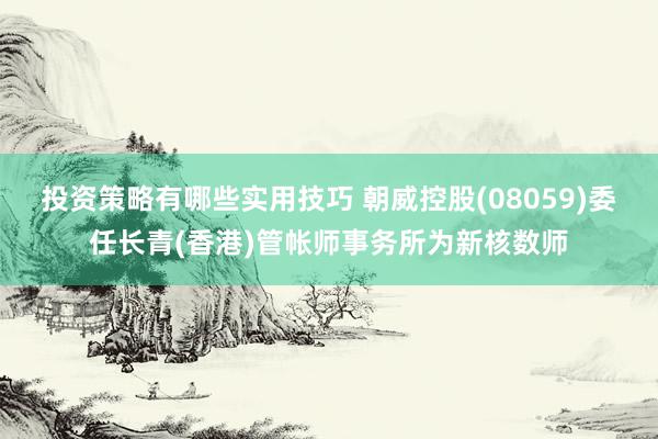 投资策略有哪些实用技巧 朝威控股(08059)委任长青(香港)管帐师事务所为新核数师