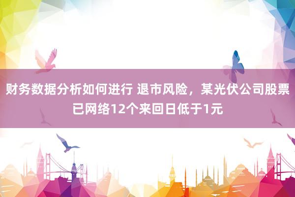 财务数据分析如何进行 退市风险，某光伏公司股票已网络12个来回日低于1元