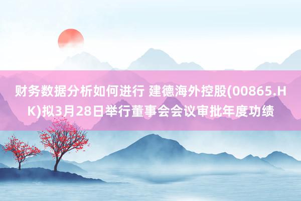 财务数据分析如何进行 建德海外控股(00865.HK)拟3月28日举行董事会会议审批年度功绩