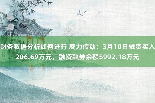 财务数据分析如何进行 威力传动：3月10日融资买入206.69万元，融资融券余额5992.18万元